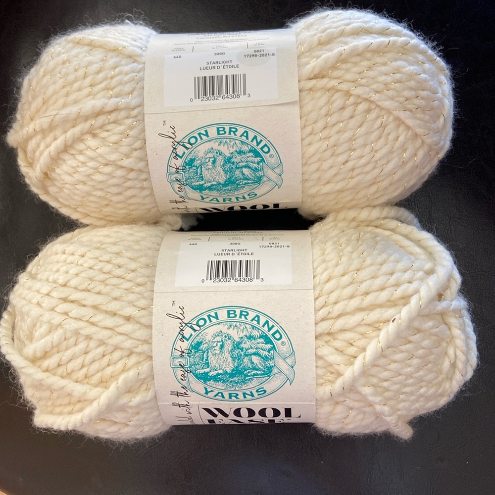 Lion Brand Yarn Wool-Ease Thick & Quick... Two skeins. New